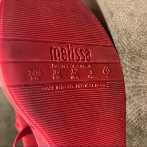 Melissa Mar Red Sandals 8 - Picture 7 of 12